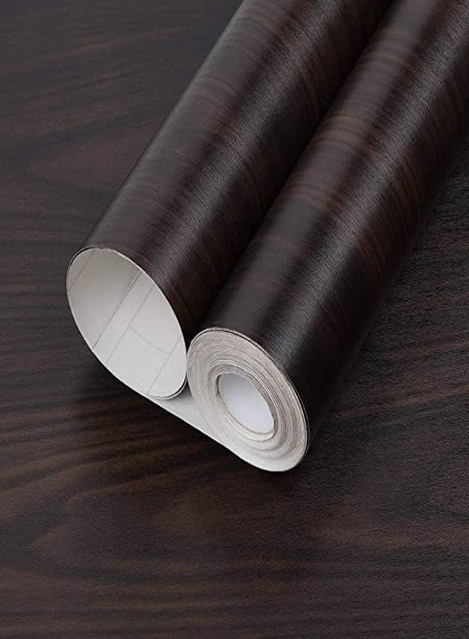 HAPPYMATES Wood Contact Paper, Wood Grain Peel and Stick Wallpaper for Cabinets,Self Adhesive Waterproof Wood Wallpaper for Countertop Furniture Drawer Liner (Walnut, 30 x 121 Cm) - Image 1